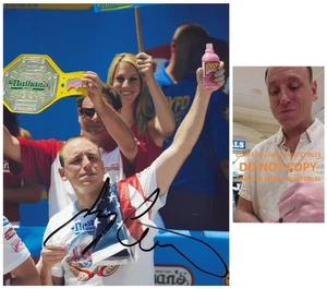 Joey Chestnut signed 8x10 Foto Nathan Hot Dog Weltmeister PP handsigniert! - Bild 1 von 2