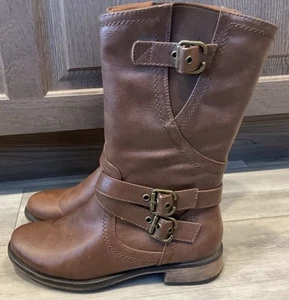 Botas Bare Traps Shimmer para mujer marrón imitación cuero tacón bajo talla 6 M - Imagen 1 de 11