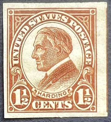 Scott #: 631 - Уоррен Г. Хардинг 11⁄2¢ 1927 BPE imperf один штамп MHOG - лот H4 - Изображение 1 из 2