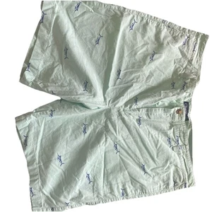 R10 Chaps Men's 42 Sailfish Shorts Green W Blue - Picture 1 of 3