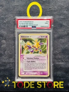 Pokemon Alakazam Gold Star 99/100 EX Crystal Guardians ITA PSA 9 POP 1 - Picture 1 of 2