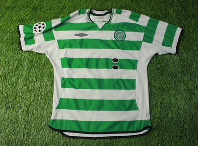 CELTIC 2001/2003 VTG FOOTBALL SOCCER MEN SHIRT JERSEY HOME UMBRO ORIGINAL SIZE M - Image 1 of 4