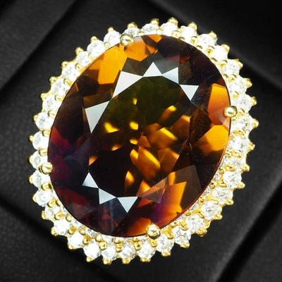 Inestimable Bicolor Ametrino Raro 17.25Ct Plata de Ley 925 Hechos a Mano Anillos Regalo Foto 1 de 4