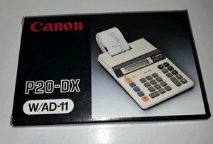 Canon Electric Calculator P20-DX Adding Machine Desktop w/AD-11 Power Adapter - Picture 1 of 8