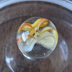 Vintage 0.62" Vitro Cat Eye Akro European Sparkler Master Marble Sunburst- a46 - Picture 1 of 22