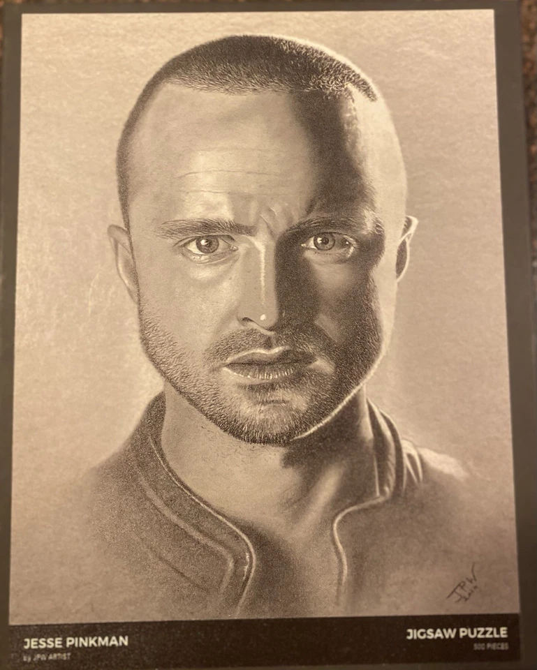 Breaking Bad Jesse Pinkman Puzzle 500 Pieces Grayscale Advanced Original Art - Image 1 of 1