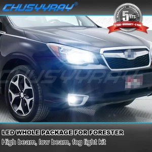 For Subaru Forester 2014 2015 2016 2017 2018 FRONT LED Headlight + Fog Light Kit - Foto 1 di 12