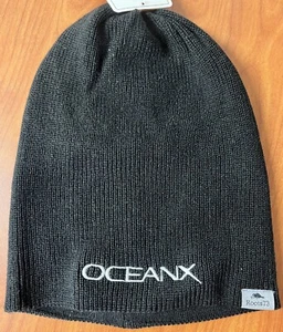 Beanie nero Roots 73 U Roots Peaceriver Slouch Toque Lavorato a Maglia Taglia Unica OceanX Nuovo - Foto 1 di 10