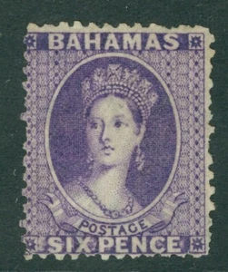 SG 30 Bahamas 1863-77. 6d Flieder. Ein frisches neuwertiges Beispiel ohne Kaugummi CAT £450 - Bild 1 von 1