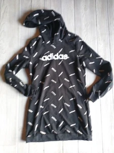 Adidas Mujer Deportiva Estampado Completo Sudadera con Capucha Logotipo Estampado Túnica Negra Talla S - Imagen 1 de 7
