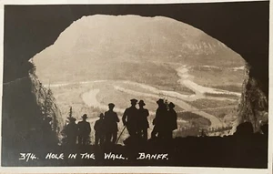 BYRON HARMON “Hole in the Wall” Banff Real Photo Postcard Near Mint Condition. - Picture 1 of 2