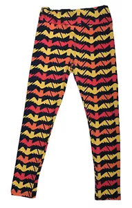 Lularoe Leggings mit Fledermausmuster One Size LLR Halloween skurril skurril bunt - Bild 1 von 5