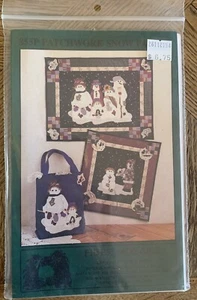 Patchwork Snow Patrol Quilting Pattern 855P Fiber Mosaics Snowman Snow People - Picture 1 of 2