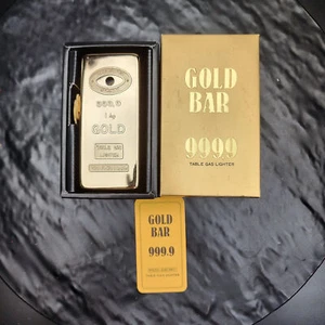 Vintage Gold Bar Piezo-Electric Table Gas Lighter NOS 🔥✨ Retro Collectible - Picture 1 of 8
