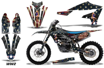 Calcomanías pegatinas gráficas + # placas para Yamaha YZ250F 19-23 YZ450F 18-22 WW2 Foto 1 de 3