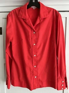 Vintage H BAR C RANCHWEAR Red Snap Front Blouse size 36 or S - Picture 1 of 7