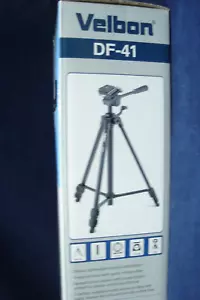 VELBON DF-41 DELUXE LIGHTWEIGHT PHOTO / VIDEO TRIPOD IN PLASTIC BAG & BOXED - Picture 1 of 3