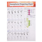 Saxophone Finger Chart Paper Useful Poster Coated Learning Guide