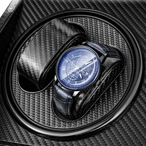 Automatic Rotation Watch Winder Case Store Carbon Fiber Box 4+6 Auto Display Box - Picture 1 of 12