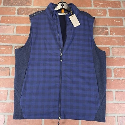 Chaleco Peter Millar Hombres M Crown Sport Fuse Híbrido Elite Franela Azul MF23EZ46B NUEVO CON ETIQUETAS Foto 1 de 4
