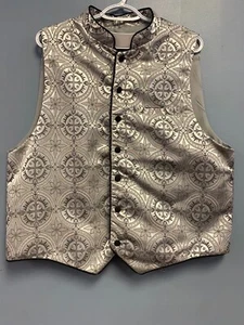 Geistliche Weste Silber Damaszener Brokat Lasche Kragen Murphy Roben H106 HM534 - Bild 1 von 6