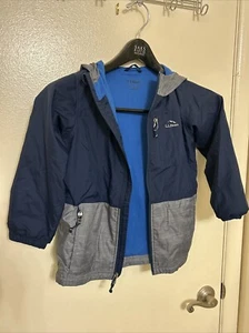 L.L. Bean Kids L (6X-7) Wind and Rain Jacket Navy  EUC - Picture 1 of 8