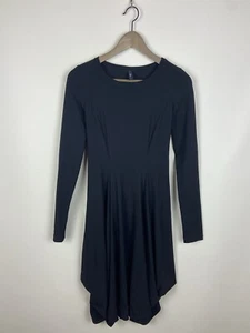 Vestido midi azul de alta costura de uso diario manga larga talla US-25/IT-38 - Imagen 1 de 19