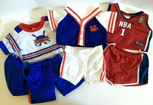 Build A Bear Set 7 Sport Uniform Kleidung Hockey Baseball & NBA Basketball - Bild 1 von 12