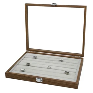 Holz Ringlade Ringbox Ringe Schaukasten Schmuckkasten Schmucklade Schmuckkoffer - Bild 1 von 5