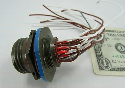 New Military Circular Connector Pigtai 26 Male Gold Pins J D38999/24WE26PN 0101E — 第 1/4 张图片