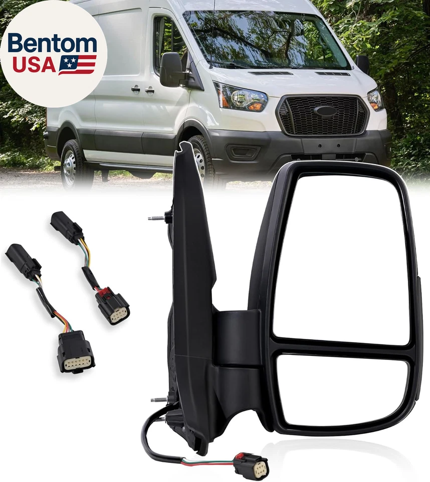 Espejo retrovisor lateral pasajero compatible con Ford Transit 150 250 350 HD 2015-2025, Foto 1 de 4
