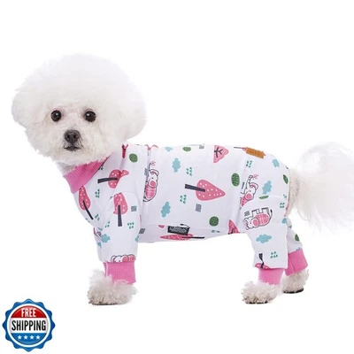 白色小狗圣诞狗衣服睡衣小型中型狗女孩男孩,有趣 — 第 1/4 张图片