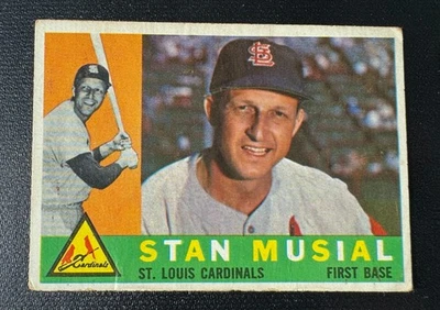 1960 Topps #250 Stan Musial en muy buen estado+ centrado Foto 1 de 2
