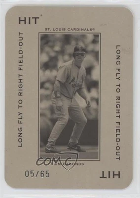 2005 Donruss Throwback Threads Hit Long Fly to Right Field-Out /65 Jim Edmonds - Image 1 of 2