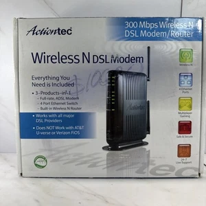 Actiontec✨GT784WN-01✨Wireless N DSL Modem Router✨ 300 Mbps WiFi - Picture 1 of 8