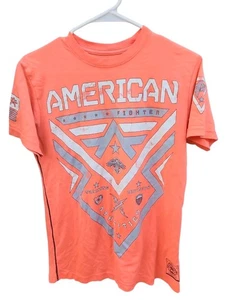 Camiseta de Entrenamiento American Fighter Hebilla Para Hombre Talla Pequeña Naranja UFC MMA - Imagen 1 de 7