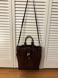 Veronica Beard Goody Bag NWT Suede Chestnut brown - Picture 1 of 6