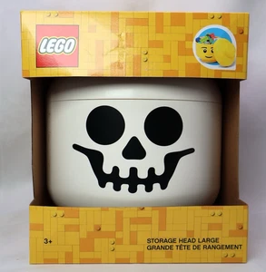 LEGO Smiling Skeleton LARGE Storage Head Container Halloween Decor NEW! - Picture 1 of 1