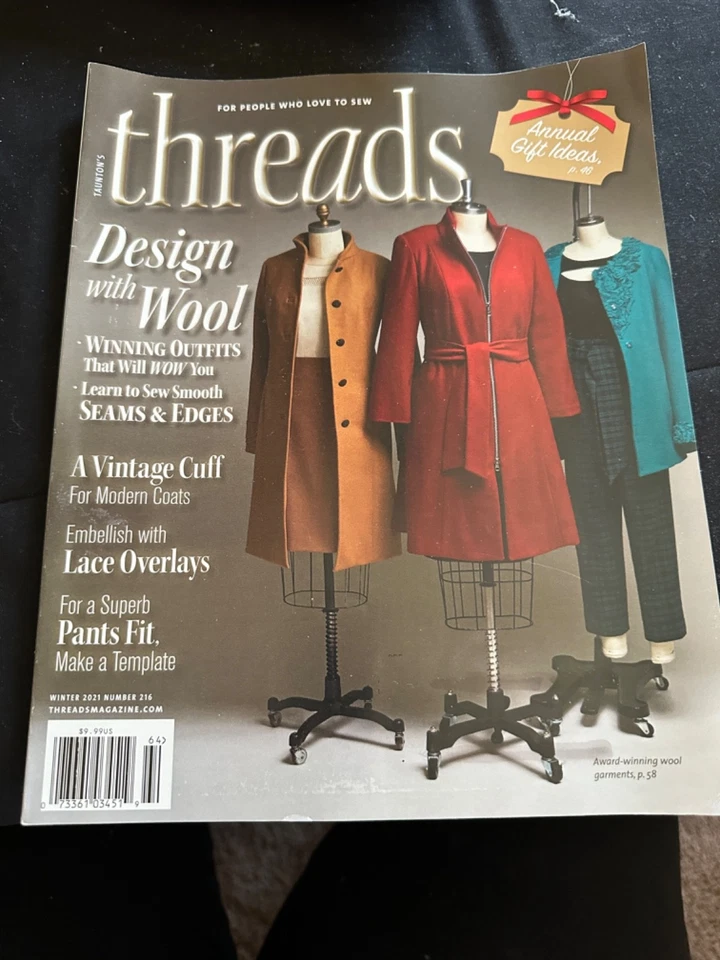 Threads Magazine Winter 2021 Design with Wool, Vintage Cuff, Embellish with Lace - Image 1 of 1