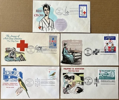 Philippines Red Cross & TB Health FDC Lot • 1963–1974 Humanitarian Issues - Image 1 of 4