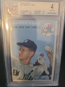 1954 Topps Whitey Ford Beckett 4 - Picture 1 of 2