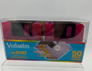 VERBATIM 50 PACK MF 2HD IBM FORMATED DATALIFE COLORS 3.5" FLOPPY DISKS 3 1/2 New - Picture 1 of 5