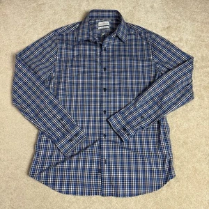 Camisa Lucky Brand Para Hombres Ajuste A Medida a Cuadros Abotonada Para Hombres Azul Mediano - Imagen 1 de 7