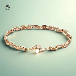 WseSto Armband Damen Vergoldet Rosegold Gold 585 Rolled Zirkonia Geschenkbeutel - Bild 1 von 7