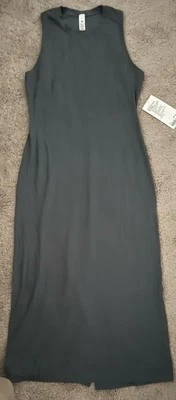 Vestido midi acanalado Lululemon todo alineado azul aceite talla 10 agotado del color Foto 1 de 3