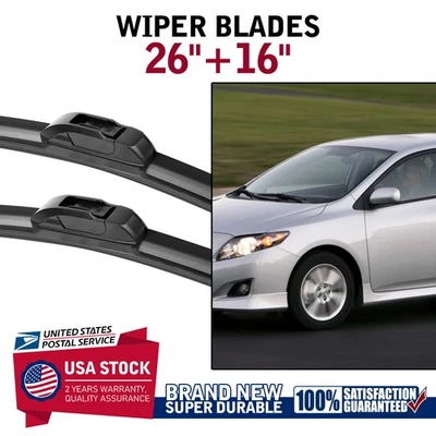 Front Bracketless Windshield Wiper Blades For Subaru WRX STI 2015-2018 26"+16" - Imagem 1 de 4