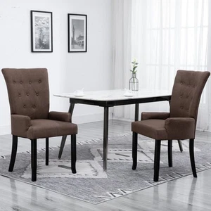1/2/4/6x Sillas de Salón Comedor con Reposabrazos Tela de Diferentes Colores vid - Imagen 1 de 48