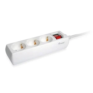 Equip Steckdosenleiste 3fach mit AN/AUS Schalter Kindersicherung weiß Kabel 1,5m - Bild 1 von 4