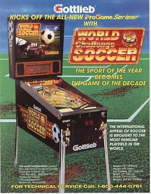 1994 GOTTLIEB WORLD CHALLENGE SOCCER PINBALL FLYER - Image 1 of 2