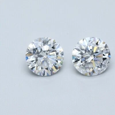 0.25 Caret Pair ROUND Cut  H Color VS1 Clarity LAB GROWN CVD diamond - Image 1 of 4